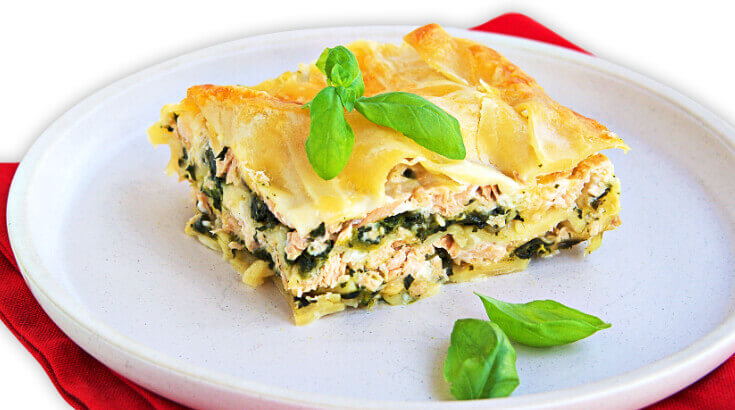 Spinat-Lachs-Lasagne