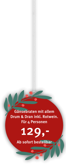 Bestellen Sie Ihr Festtagsmenü einfach und bequem online vor