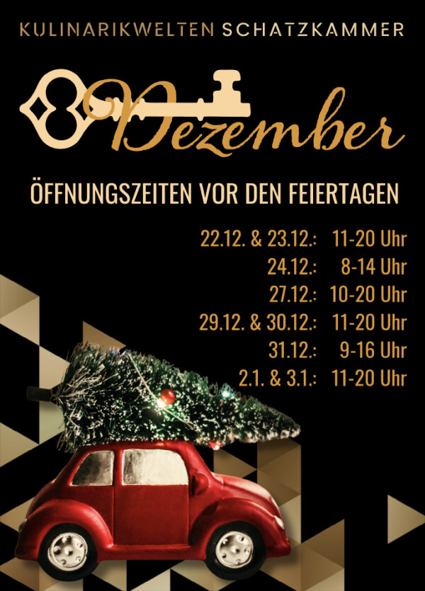 Unsere Öffnungszeiten zu Weihnachten und Silvester 2025