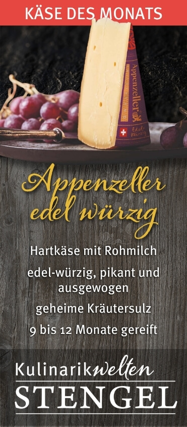 Appenzeller edel würzig: Angebotskäse des Monats April