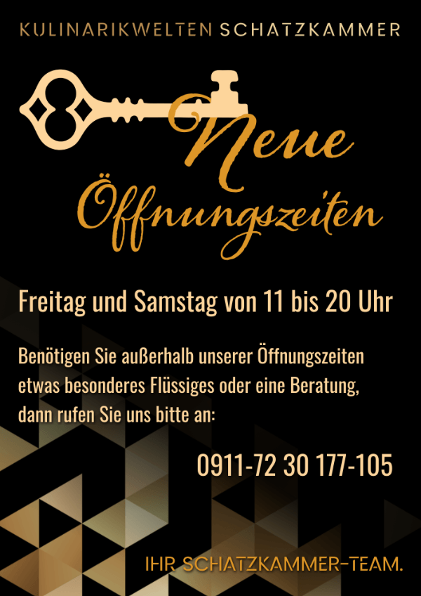 Neue Öffnungszeiten: Freitag und Samstag von 11 bis 20 Uhr Neue Öffnungszeiten: Freitag und Samstag von 11 bis 20 Uhr